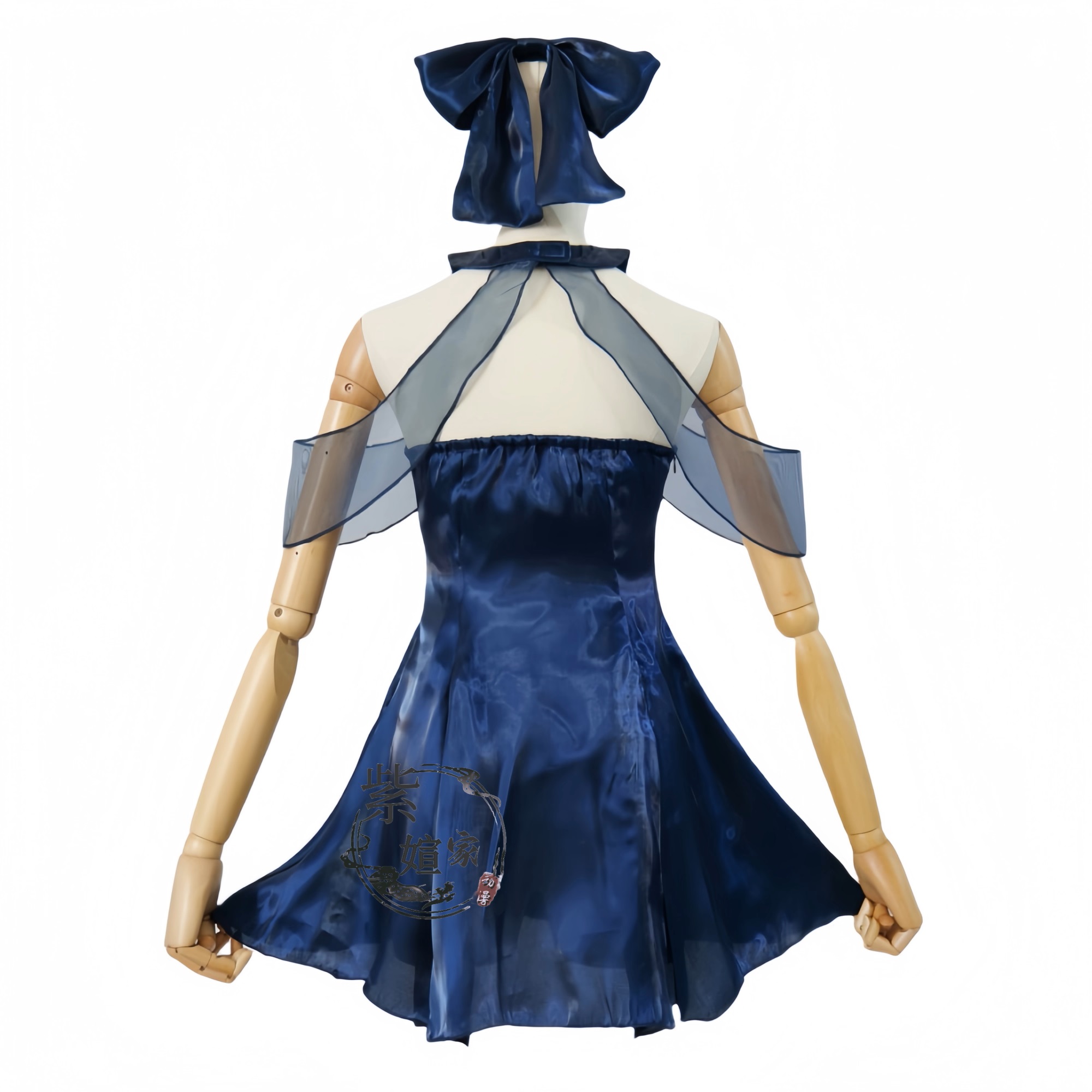 ブルーアーカイブ Chunxiang ダークブルーのドレスと - Anime Cosplay Blue Hair のレビューと価格