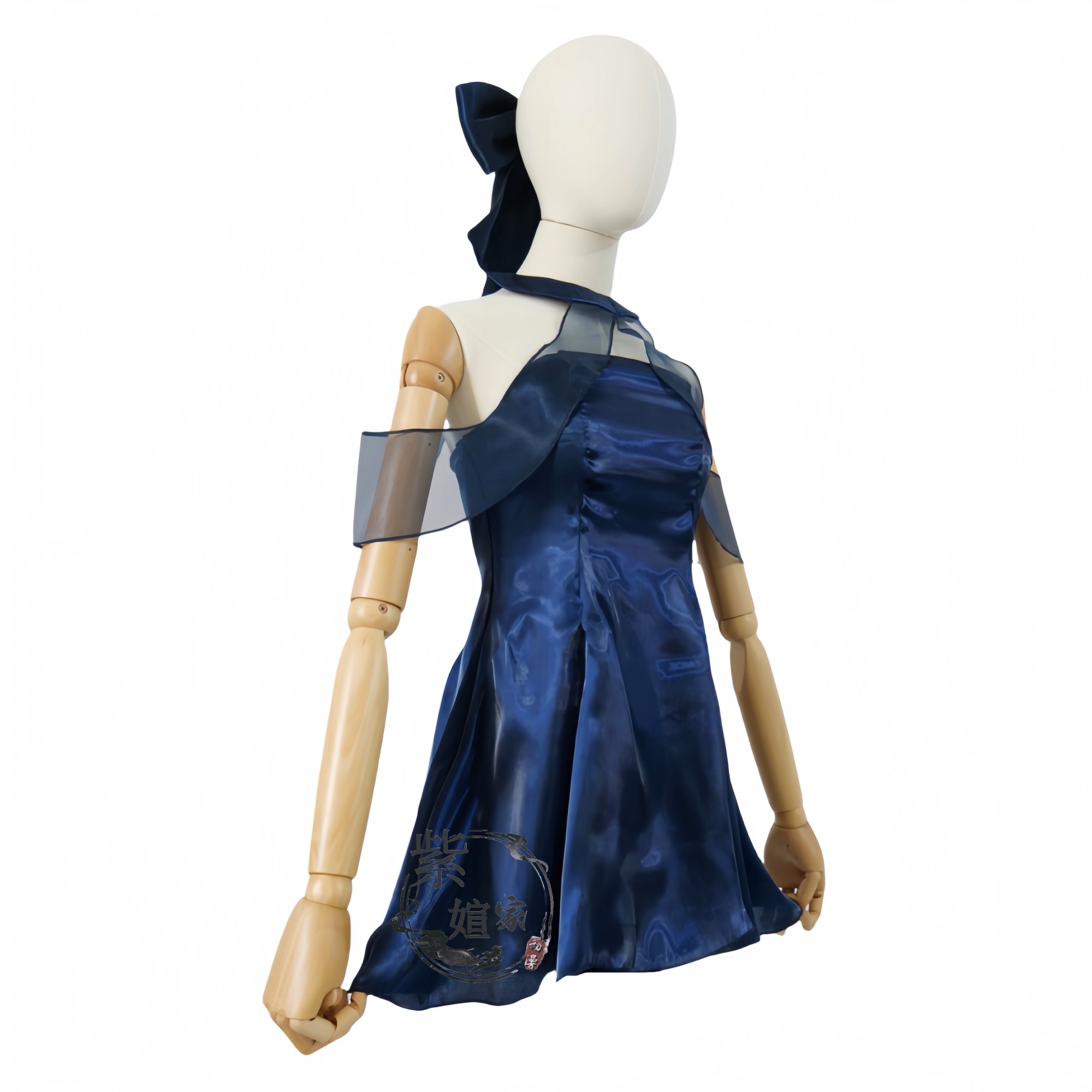 ブルーアーカイブ Chunxiang ダークブルーのドレスと - Anime Cosplay Blue Hair のレビューと価格
