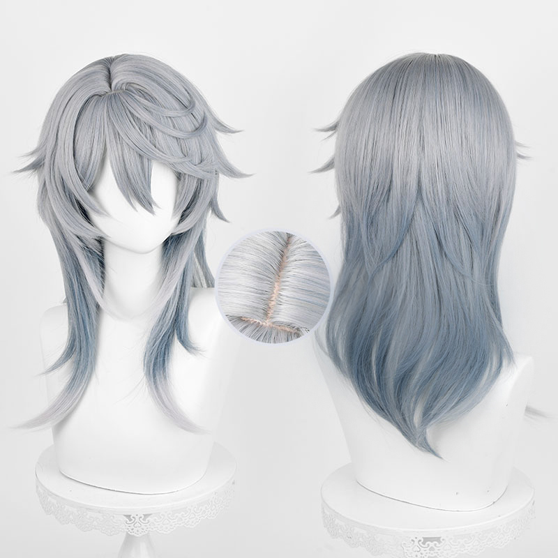 HSR 日曜日コスプレウィッグ 52 センチメートルグレーブ - Anime Cosplay Blue Hair のレビューと価格