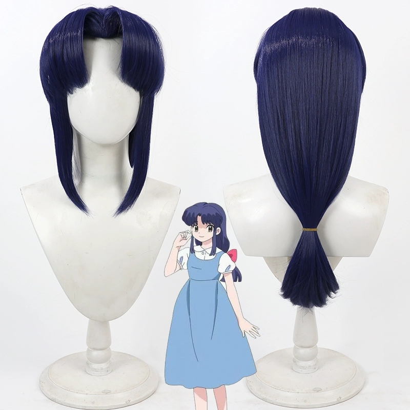 アカネ-変装ウィッグ,変装,変装,耐熱合成毛,アニメ,ランマ - Anime Cosplay Blue Hair のレビューと価格