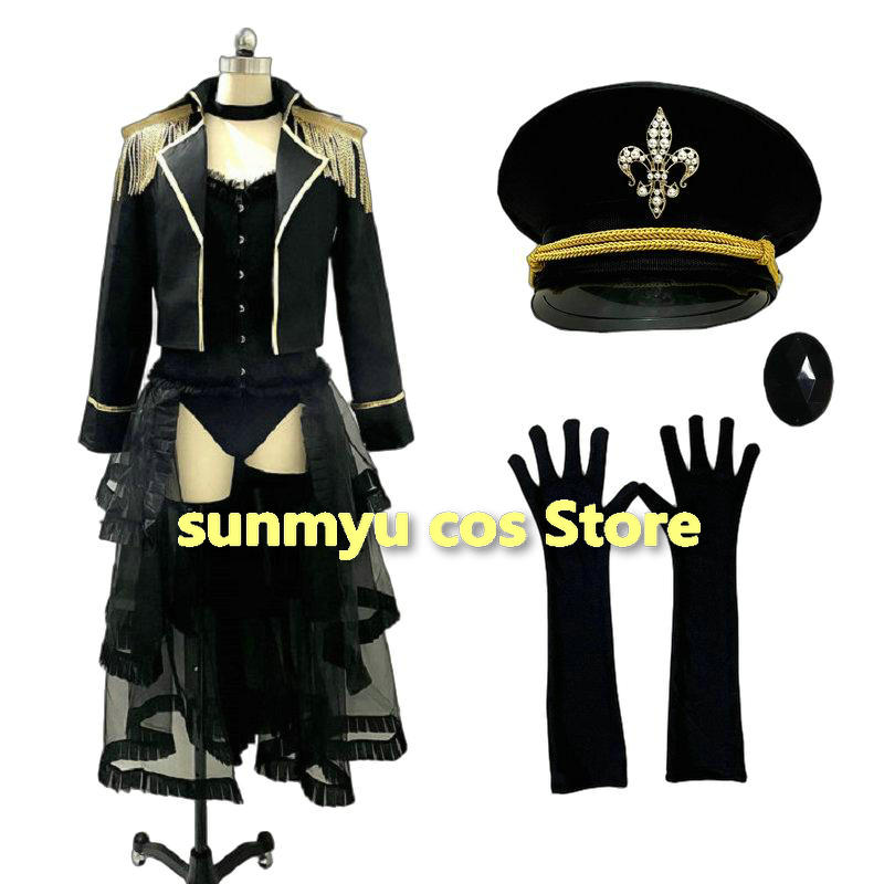 私のドレスアップダーリン北川マリンコスプレ衣装黒軍服帽子手袋 - Kitagawa Anime Cosplay のレビューと価格