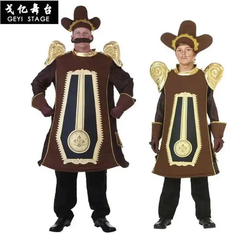 アラームコスプレ衣装、舞台衣装、時計、美女と野獣、ハロウィー - Anime Cosplay Jumpsuit のレビューと価格