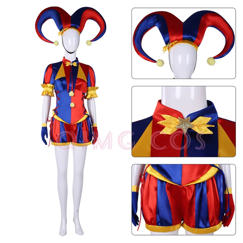 「アメージング・デジタル・サーカス」のポムニのコスプレ衣装、 - Anime Cosplay Jumpsuit のレビューと価格